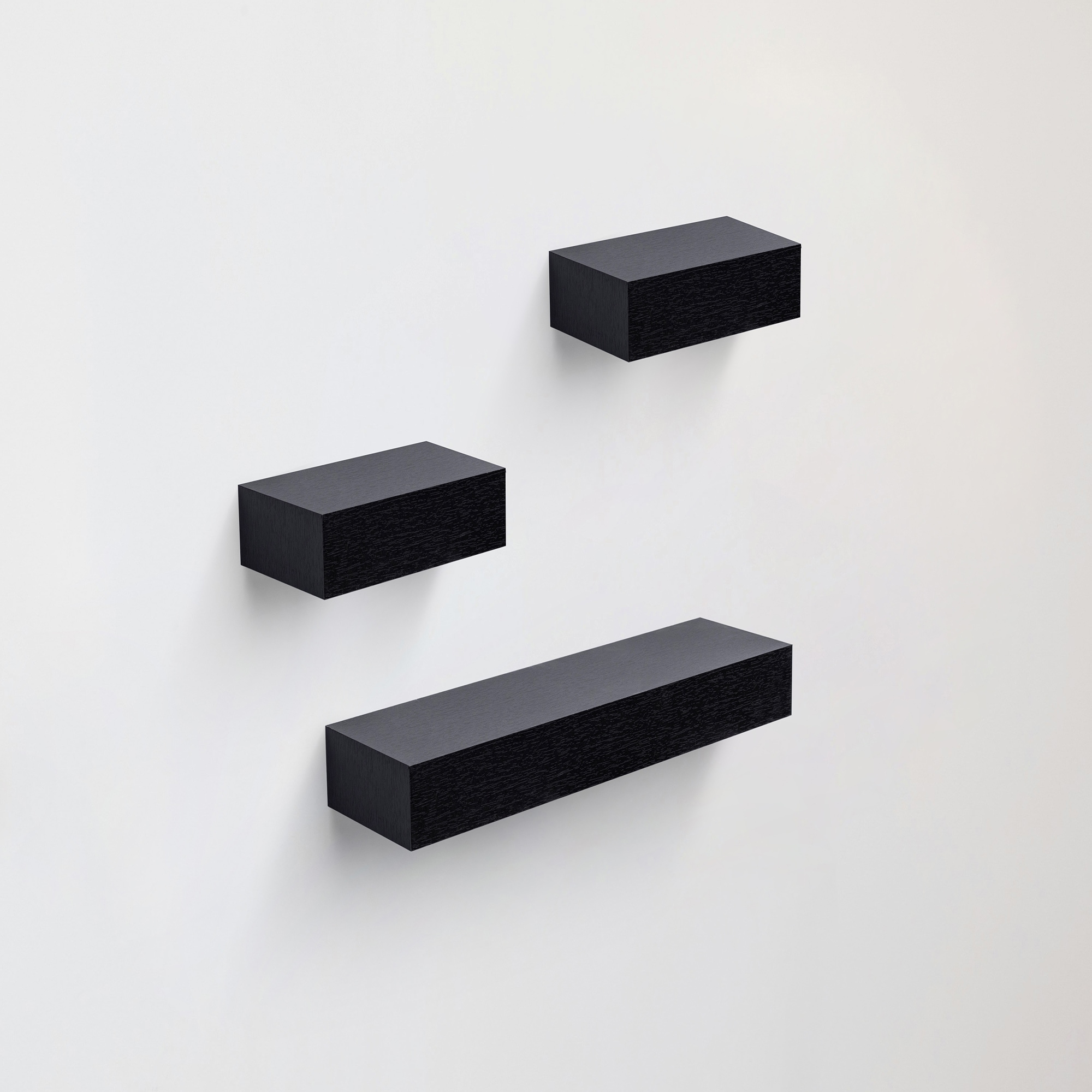 Floating Shelves 18.11" Wall Mounted Wood Shelves For Bathroom, Bedroom, Living Room, Kitchen, Hanging Shelf For Books/Storage/Decor With Invisible Brackets, Black_voghion.com